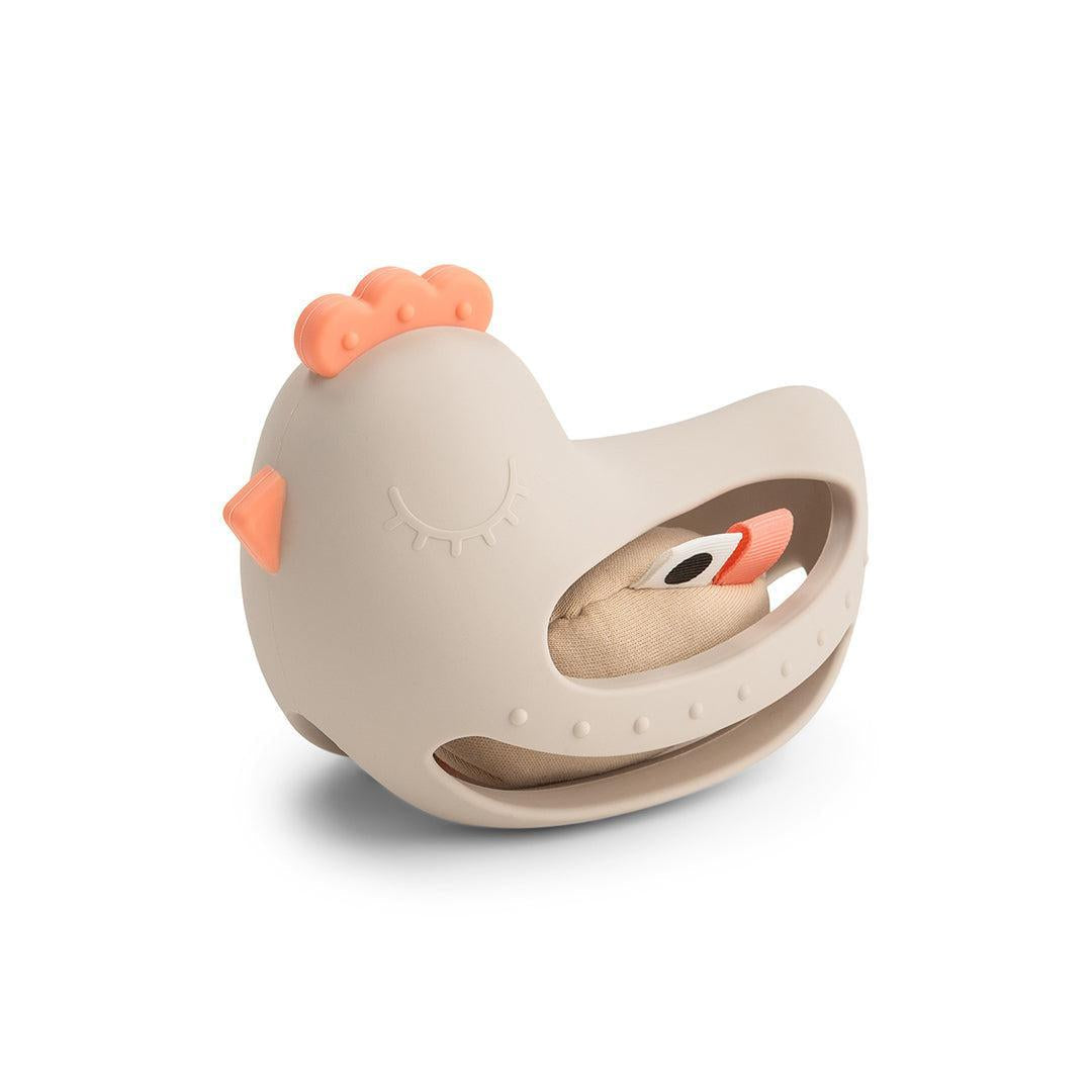 Done by Deer Grip and Teether Toy with Rattle Clucky - Beige
