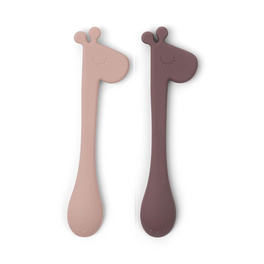 Done by Deer Silicone Raffi Feeding Spoon 2 Pack