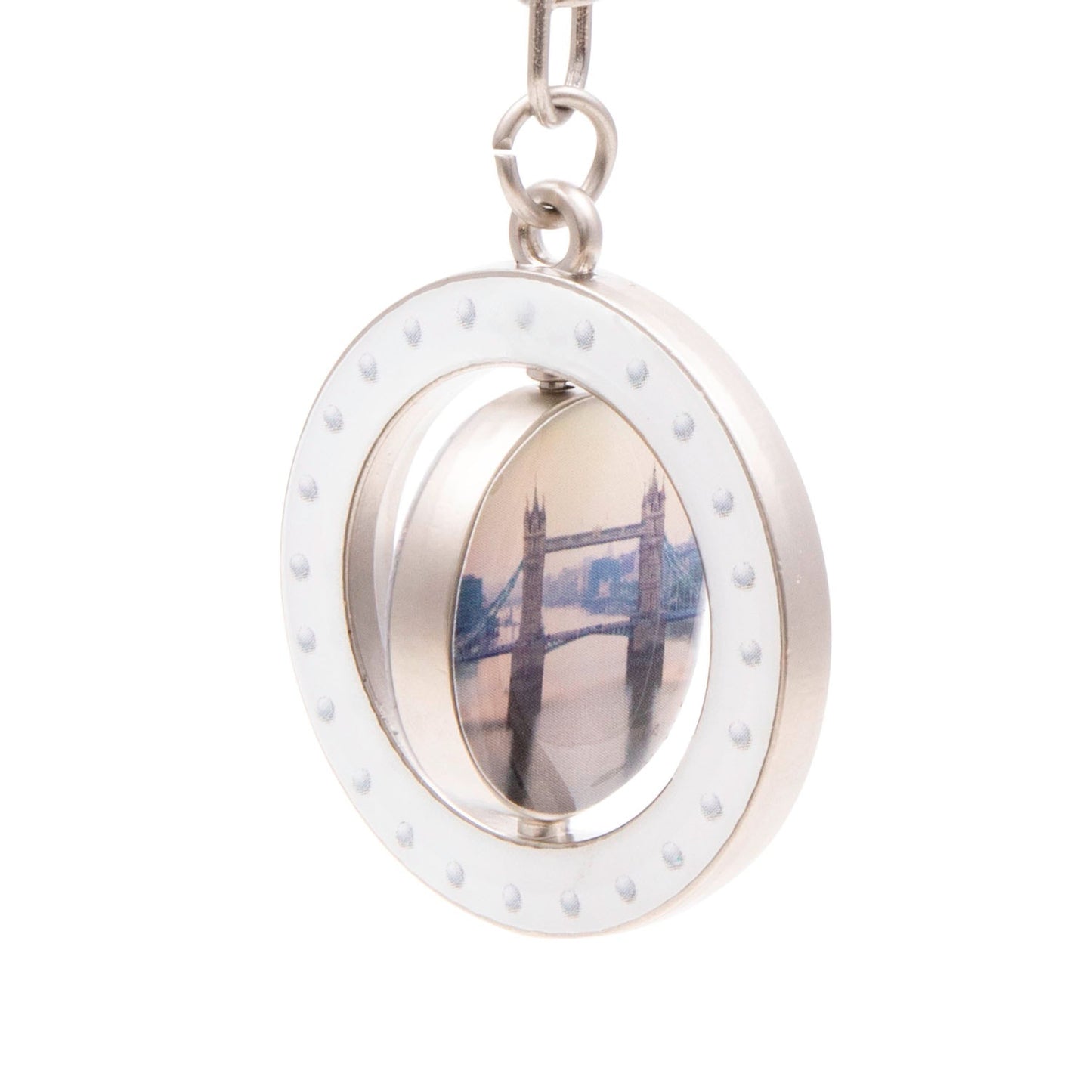 Emblem Tower Bridge Round Spinning Keyring