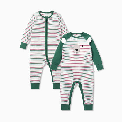 Festive Sleepsuit 2 Pack