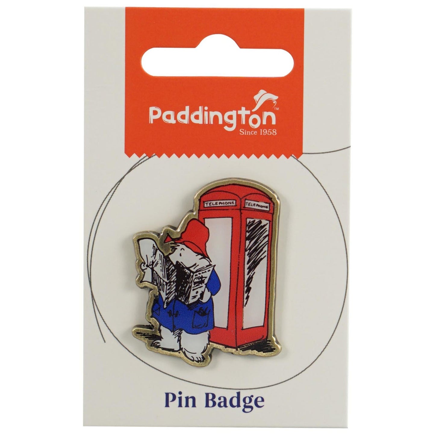 Half Moon Bay Paddington & Telephone Box Pin Badge