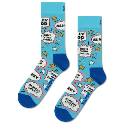 Happy Socks 2 Pack Slang Socks Gift Set - London Edition - 41-46