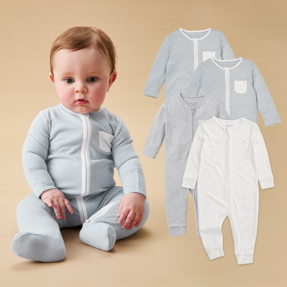 Clever Zip Sleepsuit 4 Pack