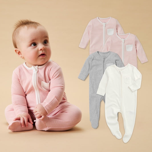 Clever Zip Sleepsuit 4 Pack