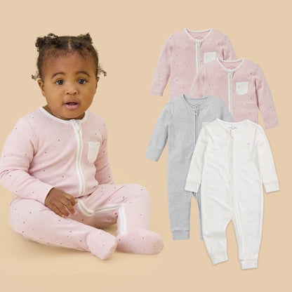 Clever Zip Sleepsuit 4 Pack