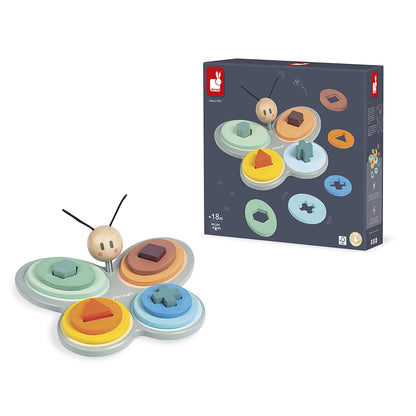 Janod Sweet Cocoon Butterfly Wooden Shape Sorter