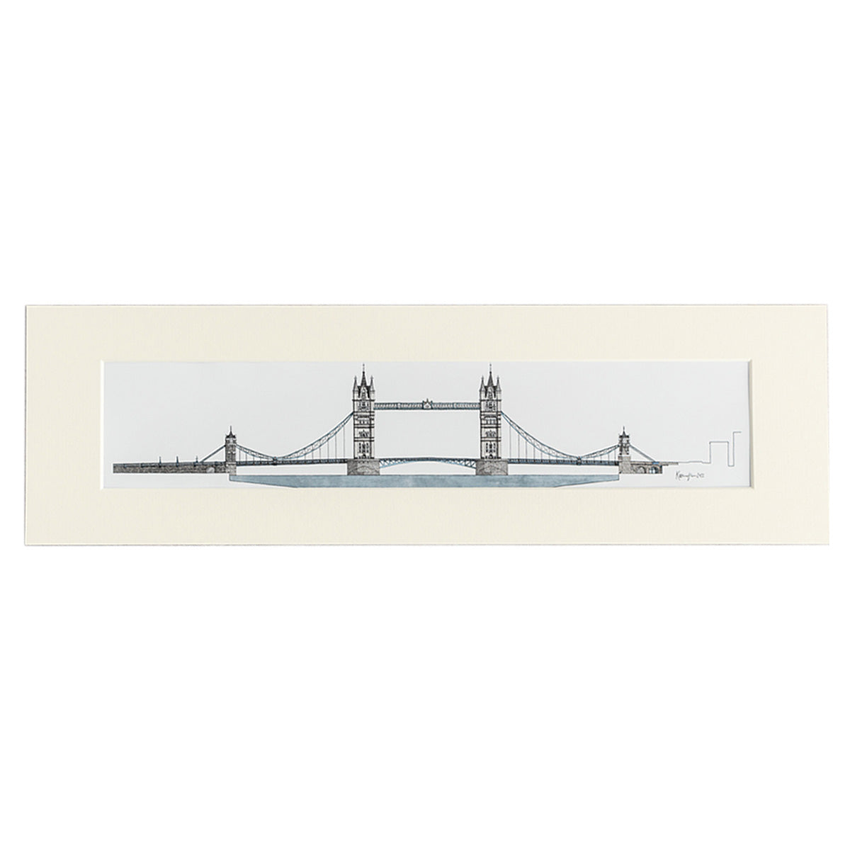 Katherine Jones Tower Bridge Print - 20 x 6 Inches