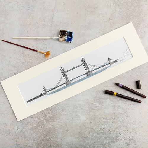 Katherine Jones Tower Bridge Print - 20 x 6 Inches