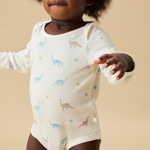 Dino Print Long Sleeve Bodysuit