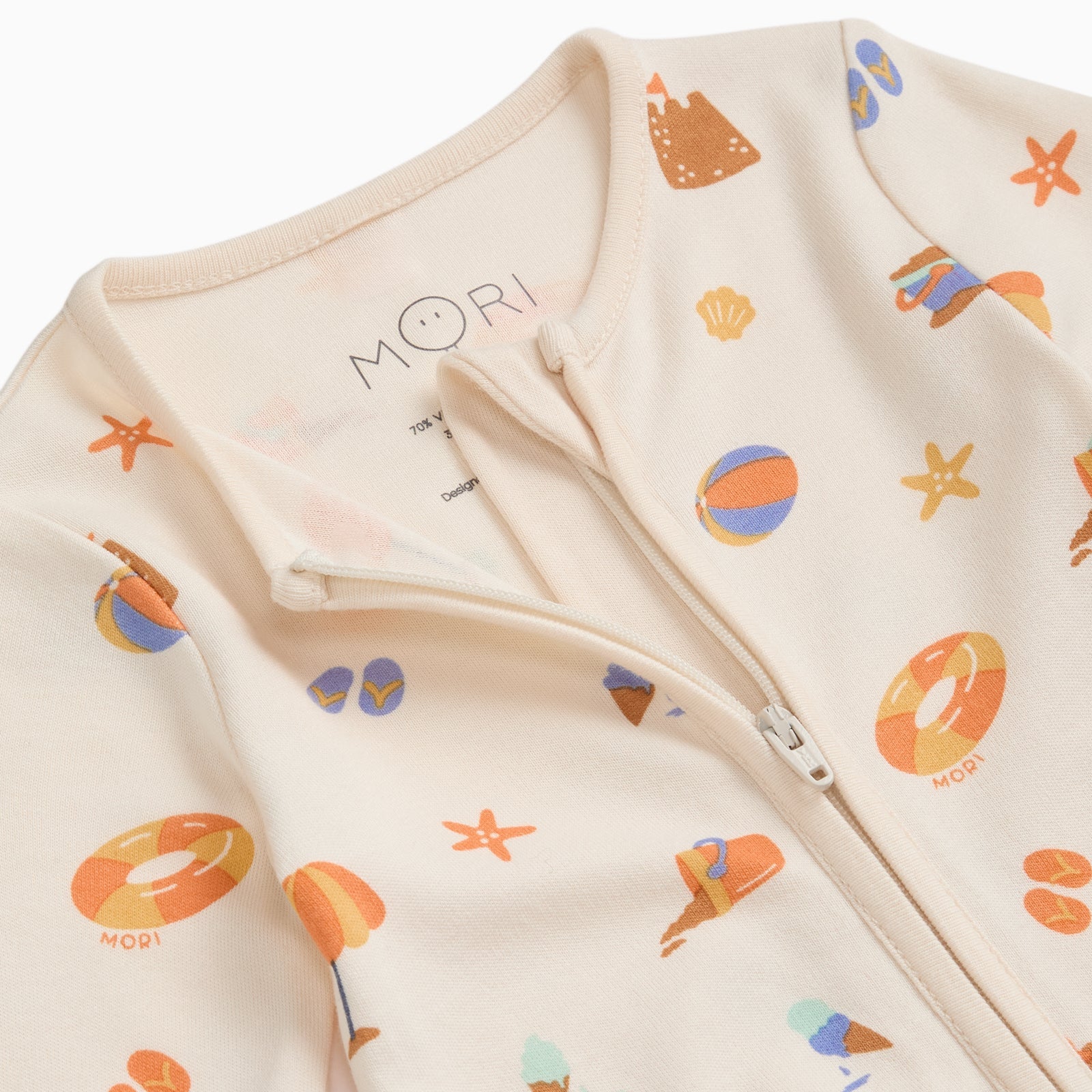 Beach Day Clever Zip Sleepsuit