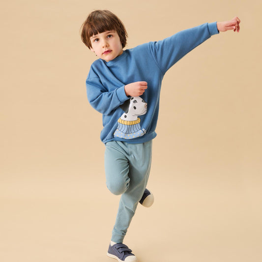 Dalmatian Sweatshirt & Ribbed Leggings Outfit