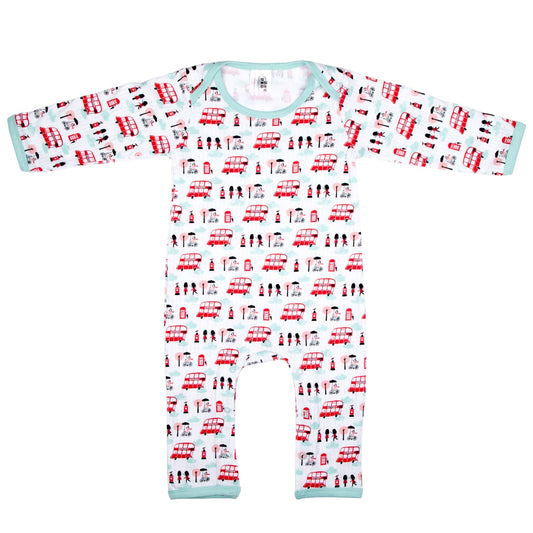 Little Red Bus Baby Romper
