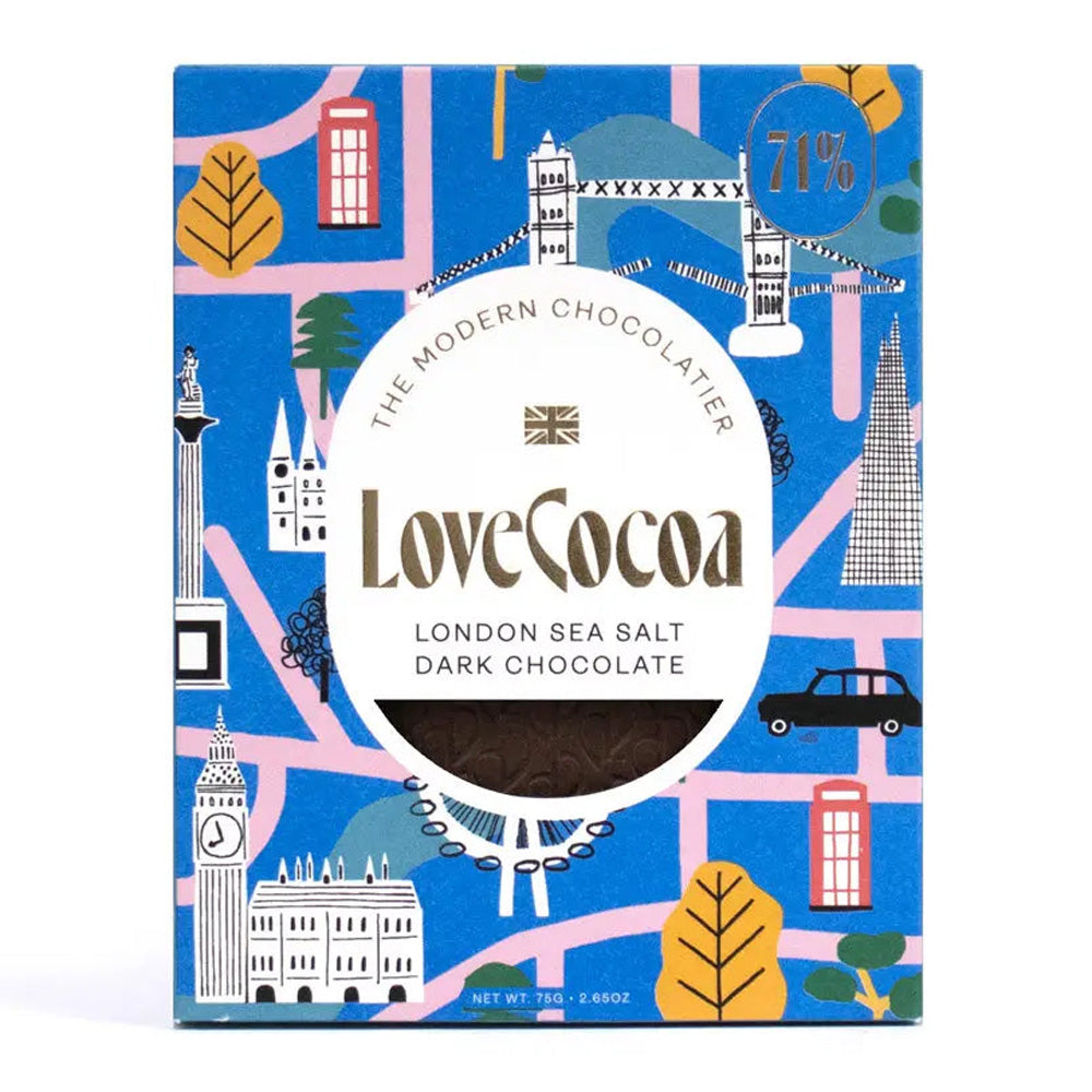 Love Cocoa Tower Bridge & Icons Sea Salt Dark Chocolate