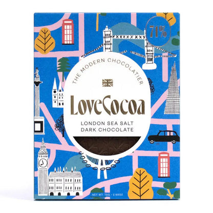 Love Cocoa Tower Bridge & Icons Sea Salt Dark Chocolate