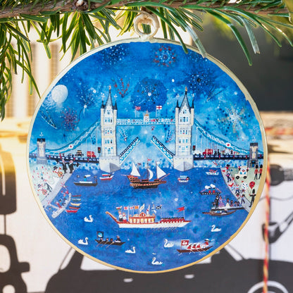 Lucy Loveheart Tower Bridge Metal Decoration
