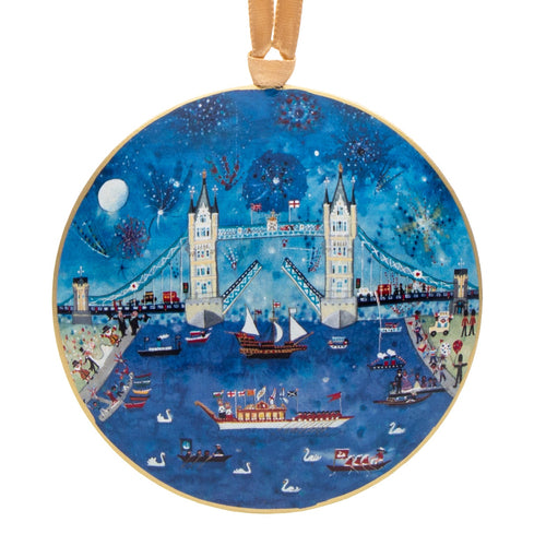 Lucy Loveheart Tower Bridge Metal Decoration