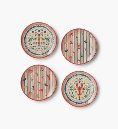 Melamine Assorted Dessert Plates - Seaside