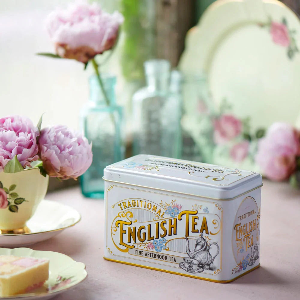 New English Teas - Vintage Victorian Ivory Tea Tin
