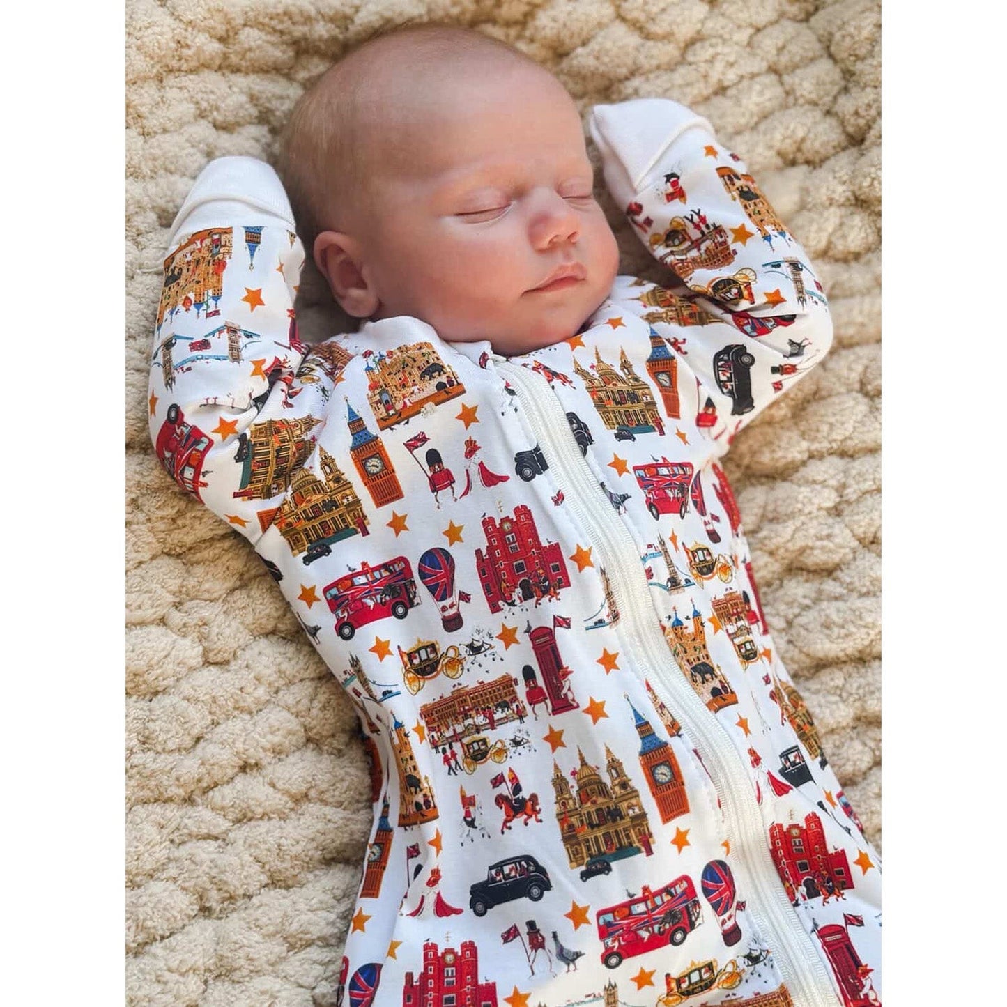 Peckish Goose London Organic Baby Sleepsuit