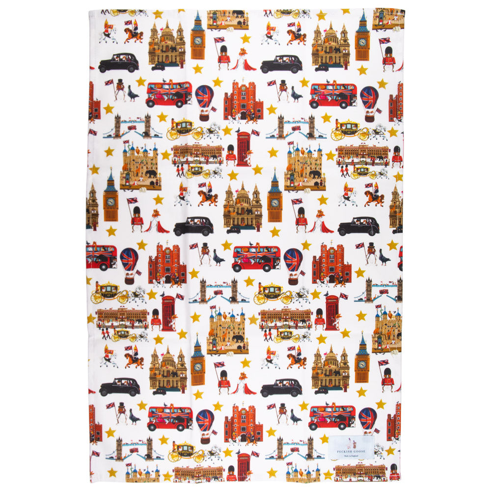 Peckish Goose London Tea Towel