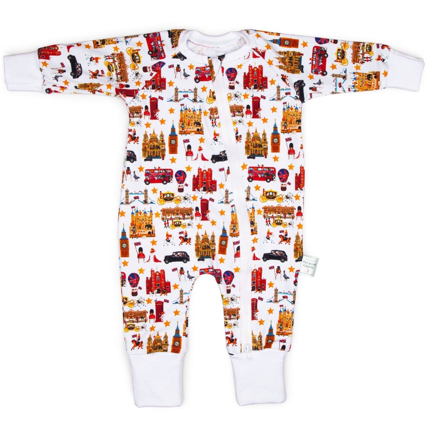 Peckish Goose London Organic Baby Sleepsuit