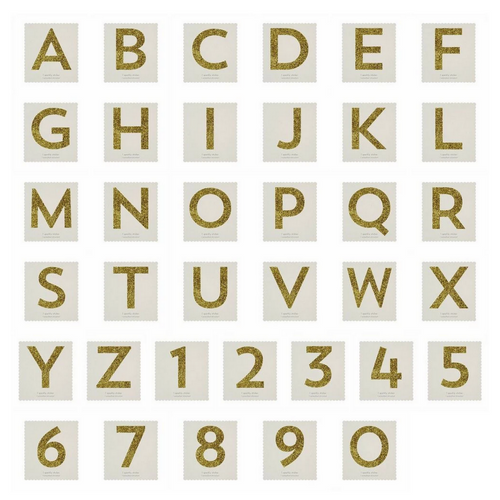 Alphabet Glitter Stickers