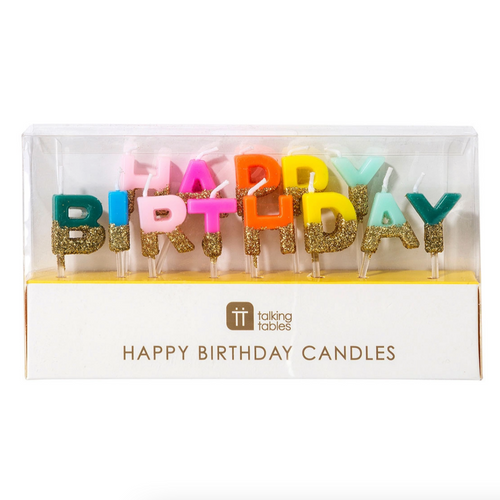 Birthday Brights Rainbow Happy Birthday Candles