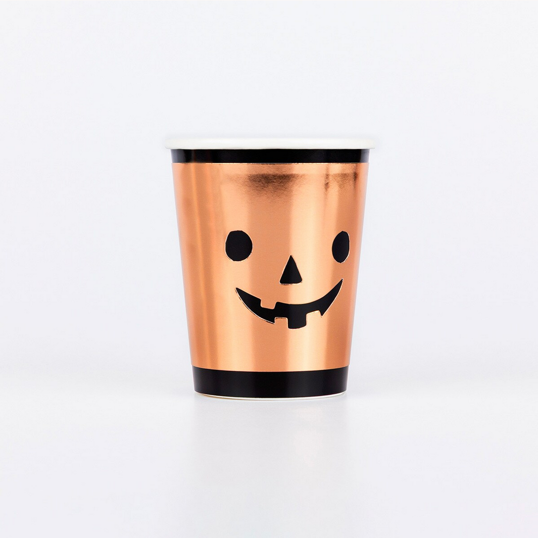 Copper Pumpkin Cups (x8)