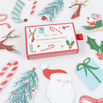 Christmas Shaped Stickers (x25 stickers)