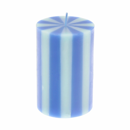 Bright Striped Pillar Candles (x5)