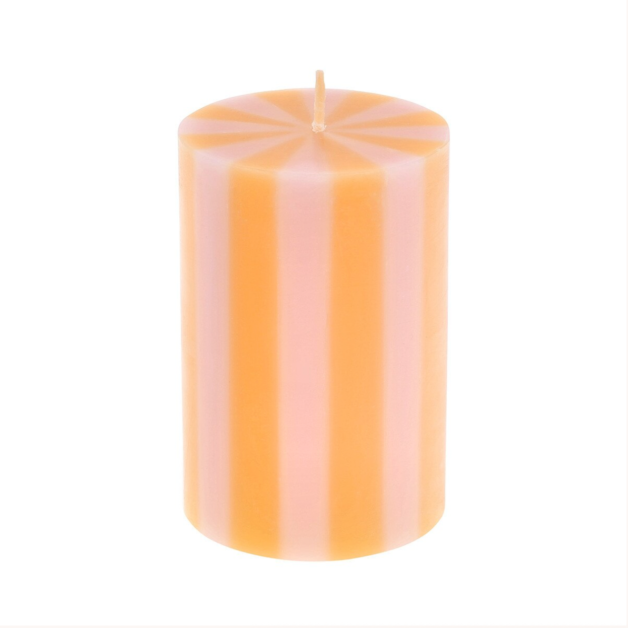 Bright Striped Pillar Candles (x5)