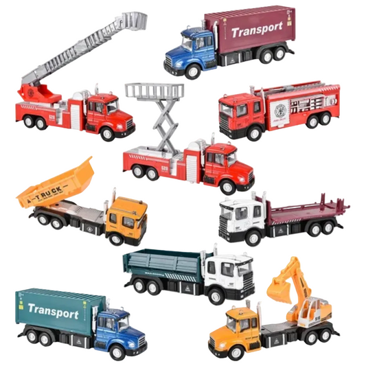 6" Die-Cast Pull Back Trucks