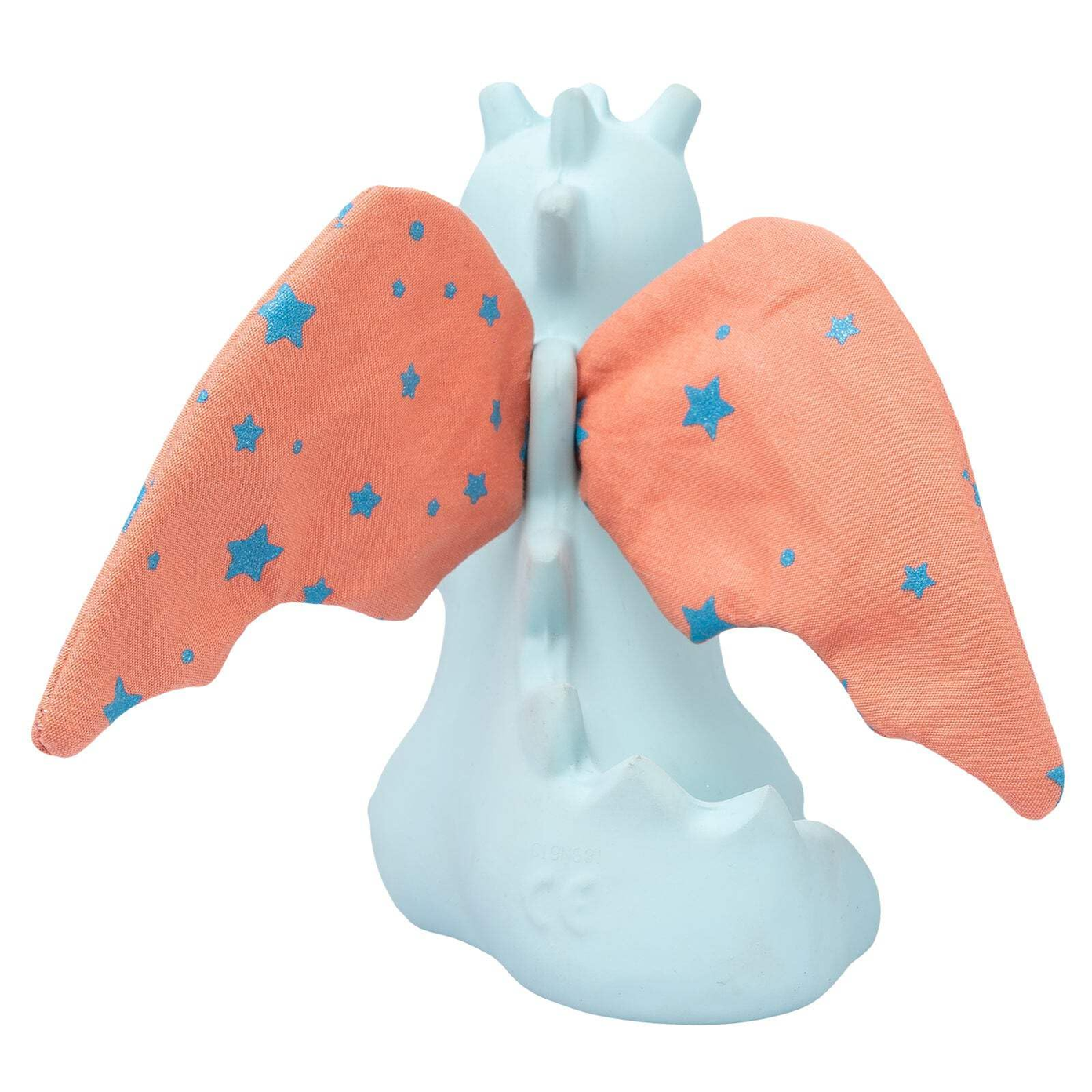 Baby Sunrise Dragon Natural Rubber Rattle with Crinkle Wings