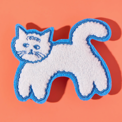 Cloud Cat Chenille Jumping Patch
