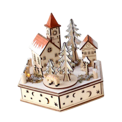 Bavarian Music Box with Lights - 2 Assorted