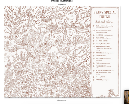 Brown Bear Wood: A Search-and-Find Coloring Book: Over 100 Things to find
