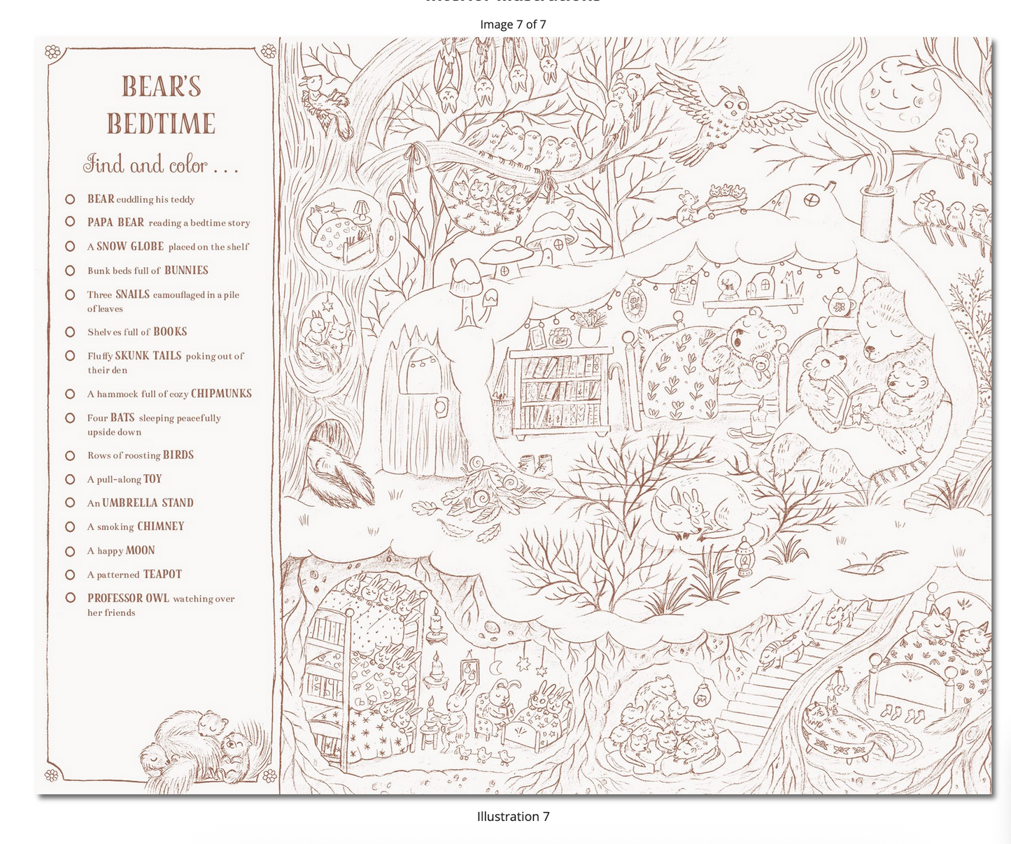 Brown Bear Wood: A Search-and-Find Coloring Book: Over 100 Things to find