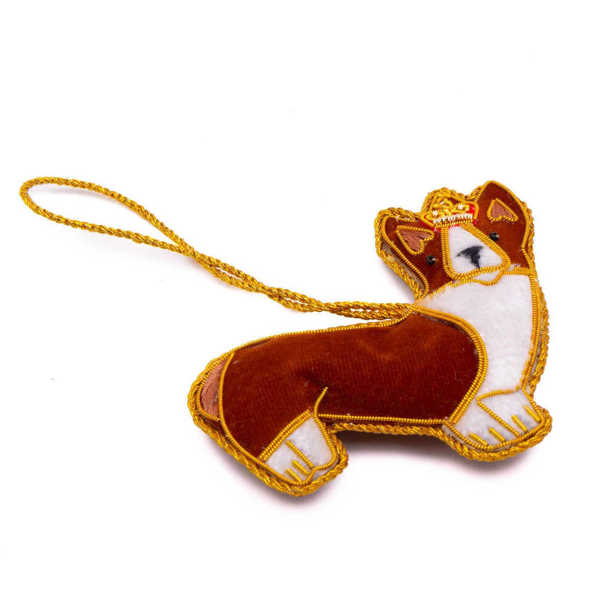 Corgi Dog Stitched Christmas Decoration