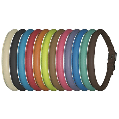 Dog Bar Soft Leather Rolled Collar