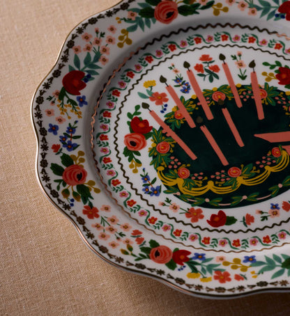 Celebration Plate - Floral Cake