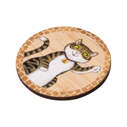 The Tower Bridge Cat Wooden Magnet - Tail