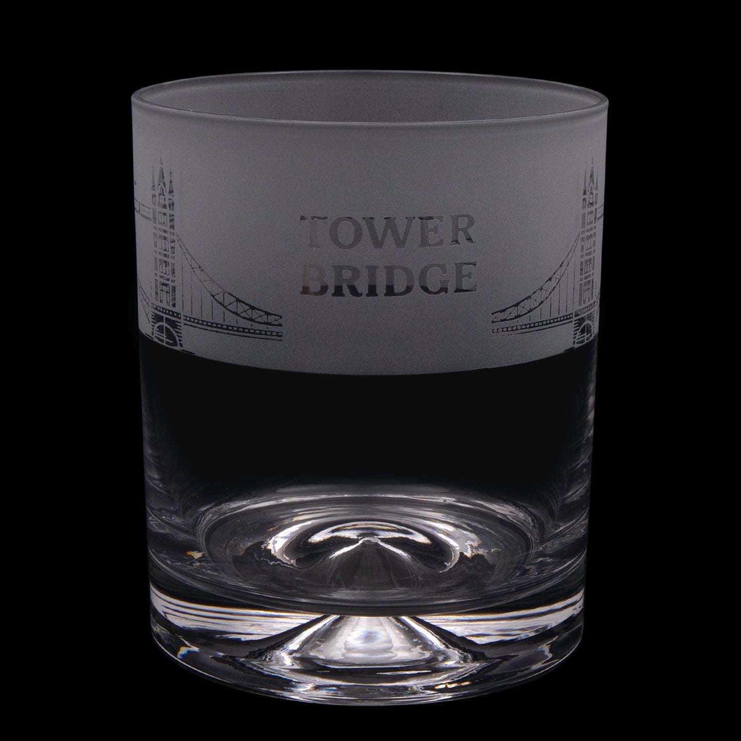 London Tower Bridge Milford Glass Whisky Tumbler