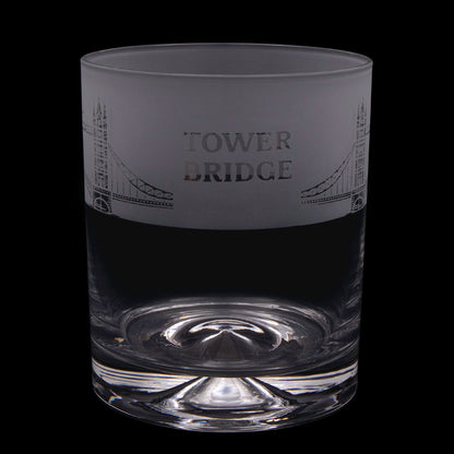 London Tower Bridge Milford Glass Whisky Tumbler