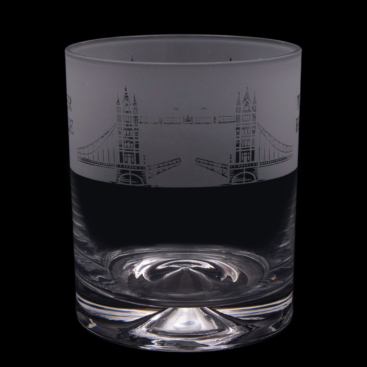 London Tower Bridge Milford Glass Whisky Tumbler