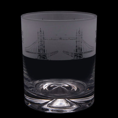 London Tower Bridge Milford Glass Whisky Tumbler