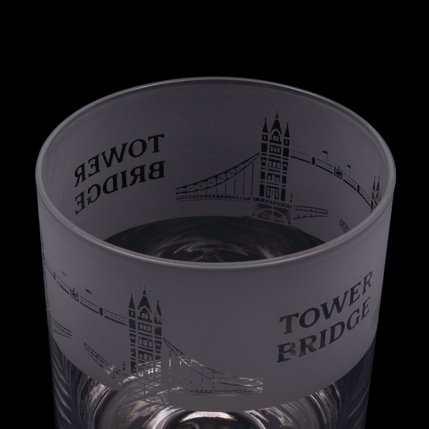 London Tower Bridge Milford Glass Whisky Tumbler