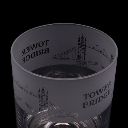 London Tower Bridge Milford Glass Whisky Tumbler
