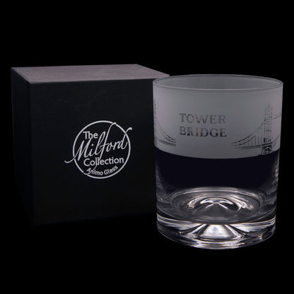 London Tower Bridge Milford Glass Whisky Tumbler