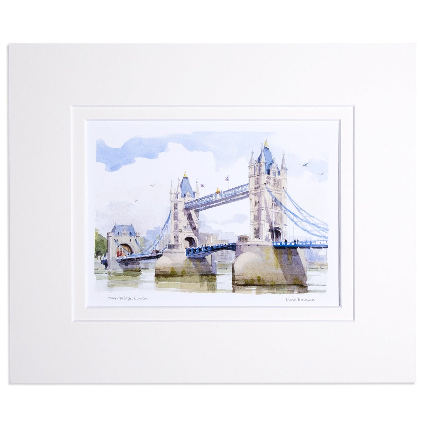 Tower Bridge Large Mounted Print by David Brunwin