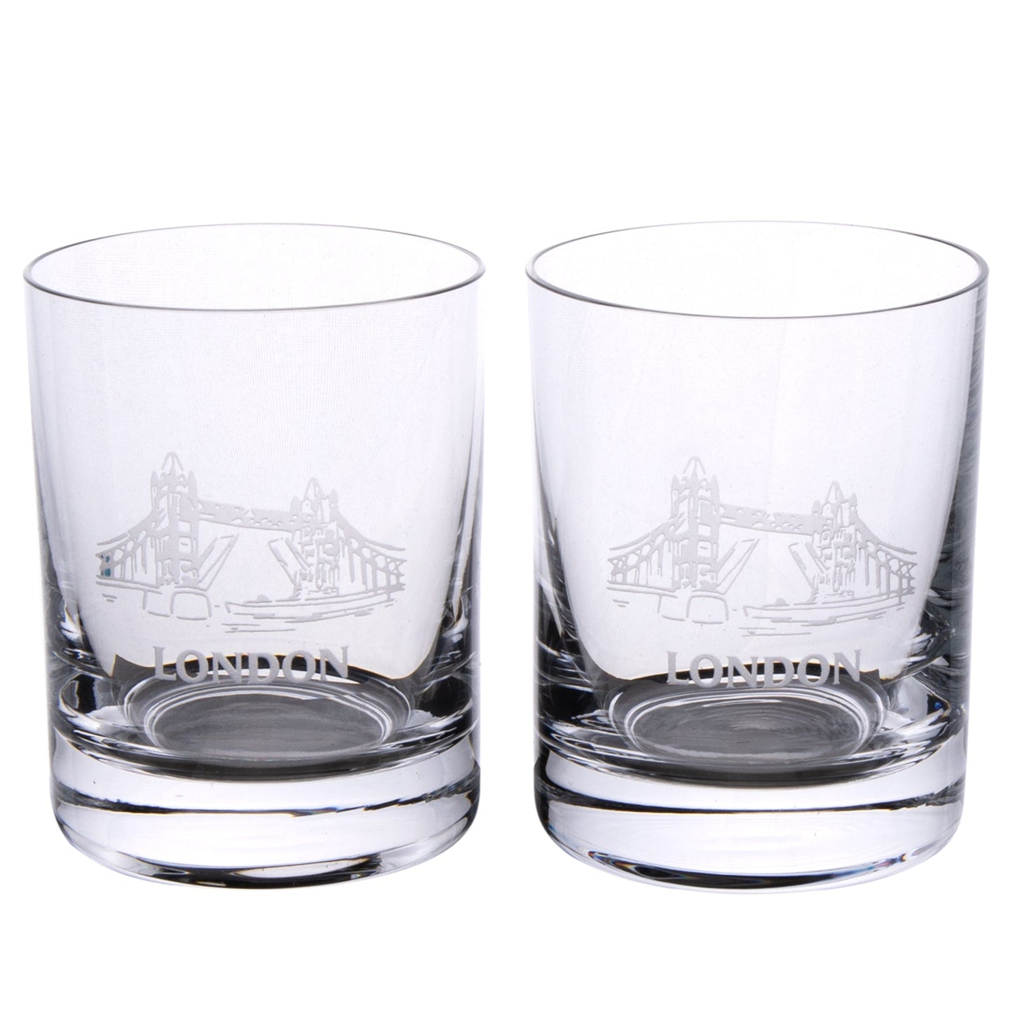 Tower Bridge Round Dram Whisky Glasses Boxed Set
